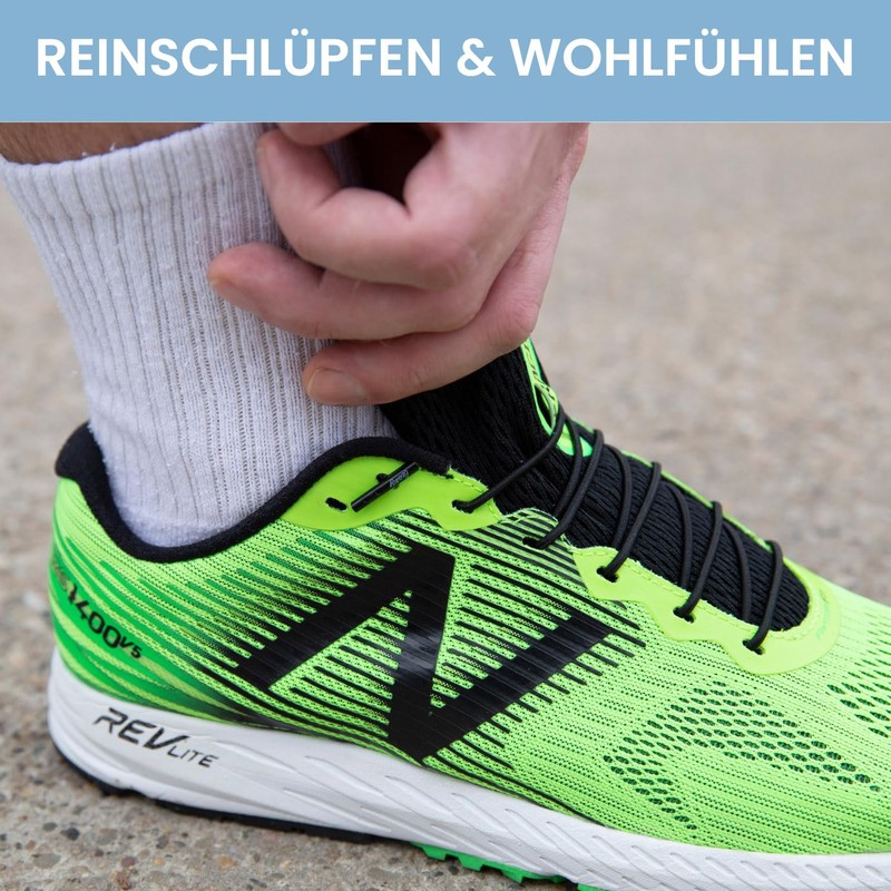 Leazy Round Elastic Laces For Hooking On, Rubber Shoelaces Without