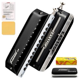 EAST TOP Updated FORERUNNER 2.0 without valves Chromatic Harmonica 12-Hole 48 Tones Ab Key Chromatic Mouth Organ Harmonica for Adults,Beginners and Students