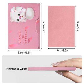 Tibapla 200 Sheets Oil Blotting Papers, 60x90mm Oil Blotting Sheets for Face, Natural Oil Absorbing Sheets, Unisex Oil Control Film for Oily Skin Care Makeup Face Nose (Rose)