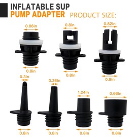 Qblahip Inflatable Boat Sup Pump Adapter & Air Hose Kit, Electric Paddle Board Pump Sup Air Pump Accessories with 7 Air Valve Nozzles for Inflatable Stand Up Paddle Board/Boat/Tent/Pool