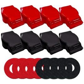 Ampper Top Post Flexible Battery Terminal Cover, Battery Terminal Clamp Insulator Protector W/Washers for Car, Vehicle, RV and Boat (Military Spec, 4 Sets)