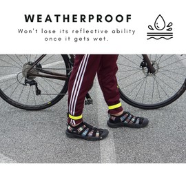 Vincita Reflective Bands - Highly Visible Safety Reflective Bands for Cycling, Walking, Running, and Hiking - Suitable with Molle Webbing On Backpack (Pair of 2) (Pink)