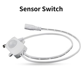 Clearhill 5-24V Motion Sensor Switch with 5521DC Male and Female Connector(White),Automatic Sensor Switch for Indoor DIY LED Lighting,Such as Kitchen,Cloakroom,etc.
