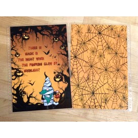 Handmade Gnome Moonlight Pumpkins Cover Set 4 use w/ Erin Condren A5 Coil Spiral Plan
