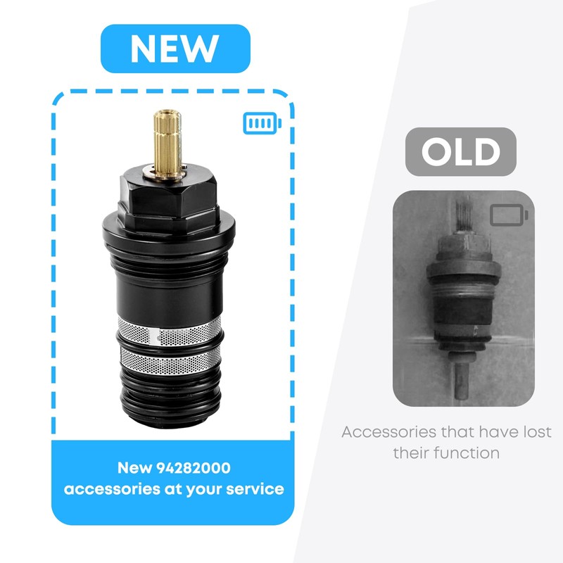 Tesidol 94282000 3/4-Inch Thermostatic Cartridge Valve,MTC,Fits two-hole and three-hole thermostatic