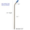 14 Inch Stainless Steel Straws, 4pcs Ultra Long Reusable 0.32"
