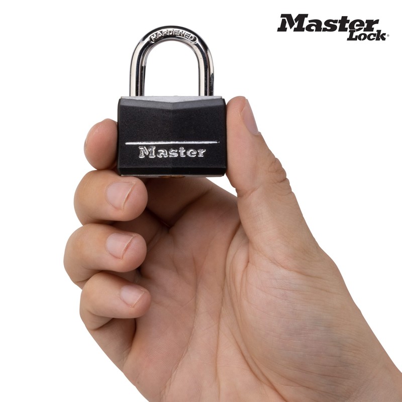 Master Lock 141Q Covered Aluminum Keyed Padlock, 4 Pack, Black