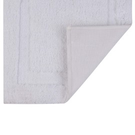 TOMORO Non-Slip Bathroom Rug Super Absorbent Bath Mat Extra Soft Microfibers Non-Skid TPR Bottom (17.5 x 27 inch, White)
