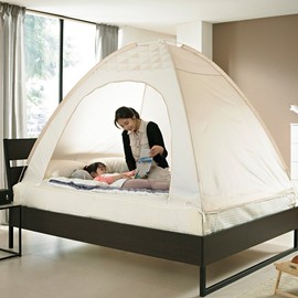 Altri Triple One Touch Heating Tent Beige Indoor Insulation Bed Tent Sleep, Double / 알뜨리 트리플 원터치 난방텐트 베이지 실내 보온 침대 텐트 수면, 더블