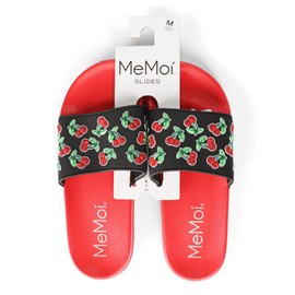 MeMoi Women's Cherries Lightweight Slides Red S