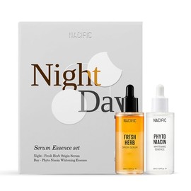 NACIFIC Double SET (Fresh Herb Origin Serum 50ml, Phyto Niacin Brightening Essence 50ml) Moisturizing, Niacinamide 5%, Pore, Hyaluronic Acid