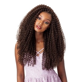 Sensationnel Lulutress crochet braiding hair - 3x water wave 20 inch fully folded diy all kanekalon synthetic locs twists (1 pack, 30 LIGHTAUBURN)