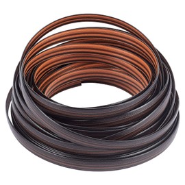 GORGECRAFT 8mm x 10m Gradient Rattan Weaving Wicker Repair Material Synthetic Rattan Plastic Flat Polyethylene Woven Knit for Repair Chair Table Storage Basket Weaving Crafts(coffee)