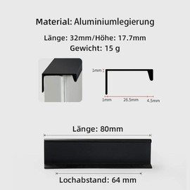 Jrzyhi 8 x Invisible Furniture Handles Aluminium Alloy Cabinet Handles Modern Kitchen Handles Creative Home Glass Door Accessories Balcony Door Handle Hidden Door Handle for Kitchen Cabinets and