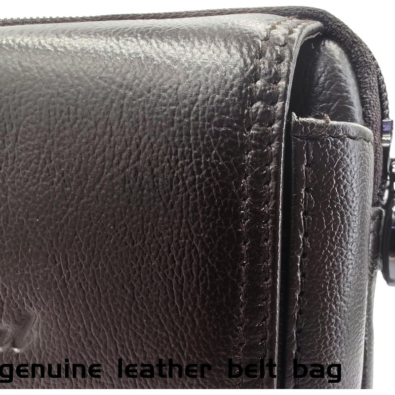 Genda 2Archer Mens Leather Small Belt Waist Bag Wallet Phone