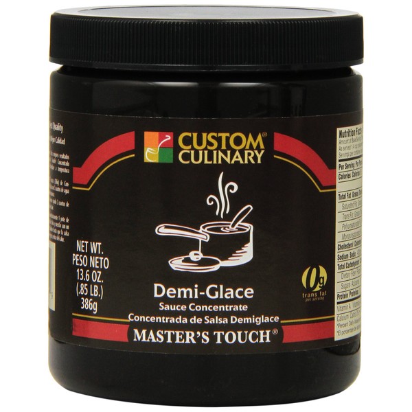 Custom Culinary Master's Touch Custom Culinary Demi-Glace Sauce Concentrate, 13.6-Ounce Jars (Pack of 6)