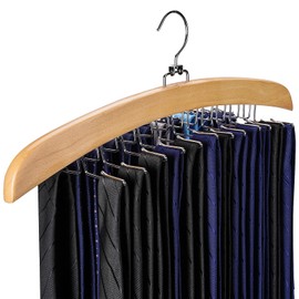 Ulimart Tie Hanger 2 PCS 24 Hooks Tie Racks for Men Closet, Tie Rack with Upgraded 360°Rotating,Tie Hangers for Men,Tank Top Hanger,Neck Tie Organizer,Belts Scarves Accessories for Bras,Tank Tops