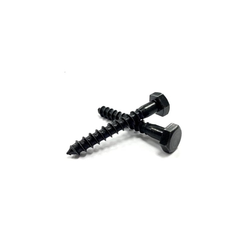 RADSO M8 Hex Head Coach Screws Wood Lag Bolt-Black Passivated-For