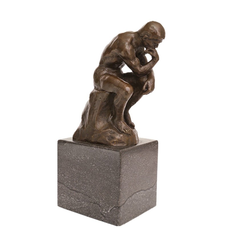 Toperkin Classical Rodin Statue Thinker Bronze Sculpture Home Decor Art