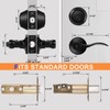 Probrico Front Door Handle and Double Cylinder Deadbolt Set, Black