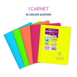 Clairefontaine 366623C A Koverbook Neon Spiral Notebook - A5 14.8x21 cm - 160 Pages Small Squares - White Paper 90 g - Opaque Polypro Cover - Random Color