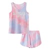 Beezizac Girls Sleepover Matching Tank Top & Shorts Tie Dye