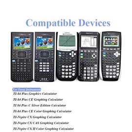 TPLTECH TPLtech Charger for TI-84 Plus CE Graphing Calculator, TI-Nspire CX/CX CAS, TI84 Plus CE Color/C Silver Calculators - 5FT Charger Cable