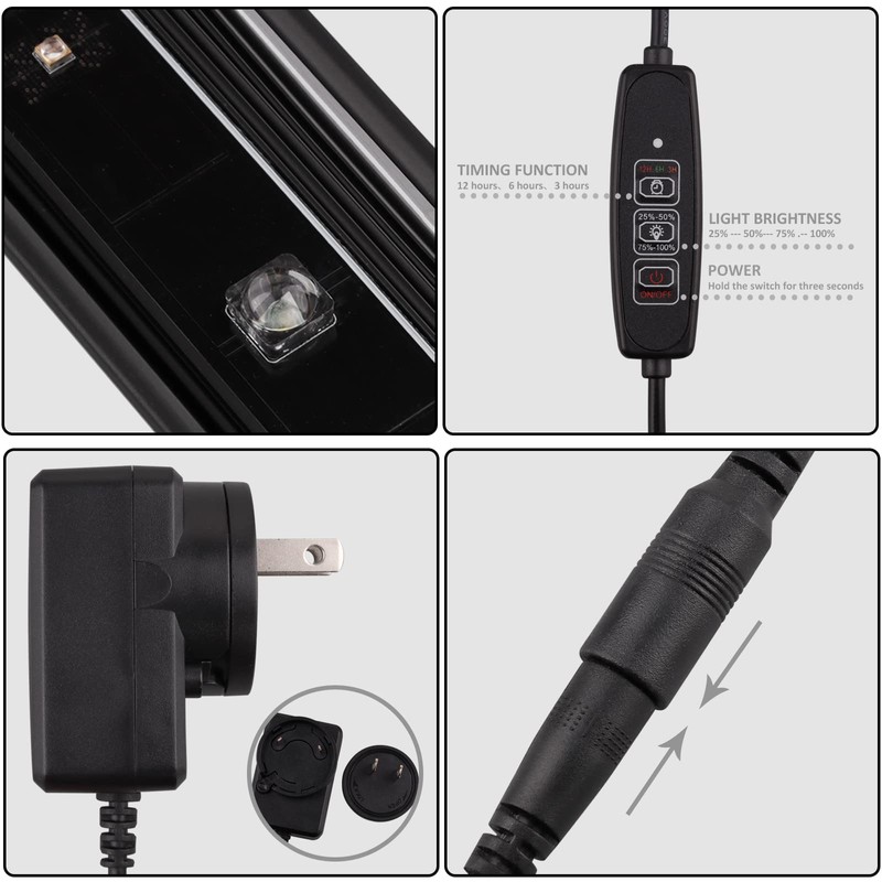 Aiicioo Reptile LED UVB Light - LED Terrarium Light with