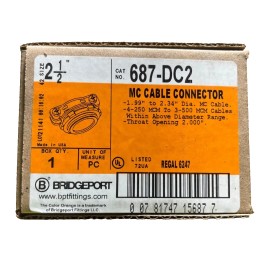 Bridgeport 687DC2 - 2-1/2" MC Cable Connector