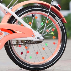RSYHVG Star Bike Wheel Spokes Bead Plastic Clip Bead Plastic Bike Spokes Colorful Bicycle Spokes Decorations for Childrens Bicycle Spokes Accessories Wheel Decorations 36 Pieces