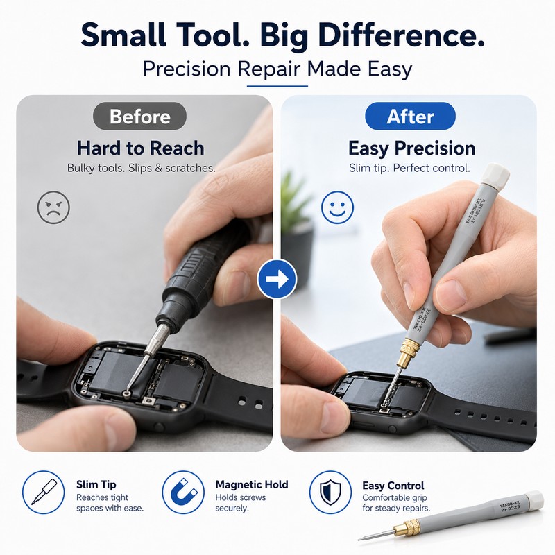 Precision Mini Screwdriver for Small Repairs – Magnetic 2mm Hand