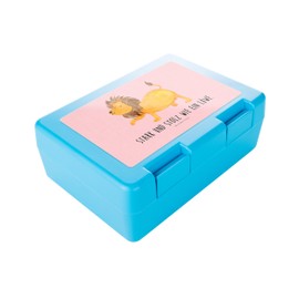 Mr. & Mrs. Panda Lunch box, lunch box, zodiac sign lion with saying – red pastel
