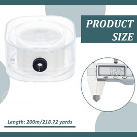 PH PandaHall 0.2mm Beading Thread, 218yards Waxed Cotton Thread String for Seed Beads Sewing Thread Non-Elastic Thread Cord with Organizing Case for Beading Jewelry Making Leather Crafting, White