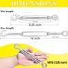 Turnbuckle Lsqurel 10PCS 304 Stainless Steel Turnbuckle Hook and Eye