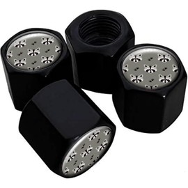 Metal Tire Valve Stem Caps 4 Pack,Car Wheel Stem Caps, Aluminum Universal Air Valve Covers for Cars, Trucks, SUVs, Bikes, Motorcycles, Bicycles(Funny Raccoon)