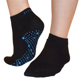 Pilates, Yoga, Martial Arts, Dance Anti-Slip/Non-Slip Grip Socks (Black/Blue)