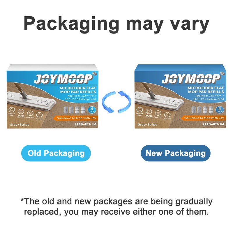 JOYMOOP Flat Mop Pads, Microfiber Mop Cleaning Pads, Washable Pads,