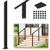 Gyykzz 42" Cable Railing Stair Post for 28-38 Degrees Stairway,