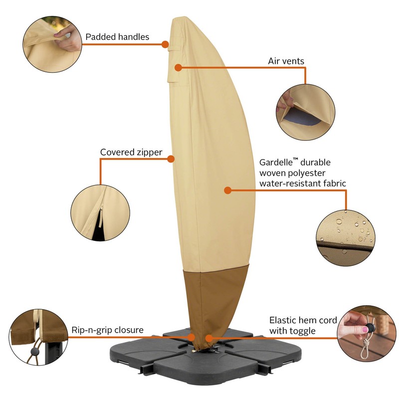 Classic Accessories Veranda Water-Resistant 13 Foot Offset Banana Frame Patio