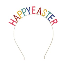 ALLY-MAGIC Happy Easter Headband, Rainbow Hairband for Easter Day Party, Easter Hairbands Easter Costume Headwear Hairhoop 2024 Easter Party Accessories Spring Kids Gifts Y9CSFHJFG
