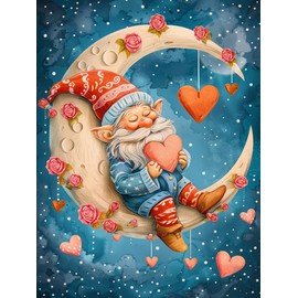 Reofrey DIY Diamond Art Kits Adults Christmas, Pygmy Full Drill Round Rhinestone Diamond Painting Kits for Adults, Cross Stitch Embroidery Canvas for Crafts Home Wall Decor 40x50cm YY331