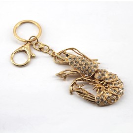 Medifier Stylish Cute Key Chains Keychain for Car Keys for Women Girls Charms Sparkling Keychains Keys Ring with Rhinestone Pendant for Handbag Purse Animal Lobster Shape