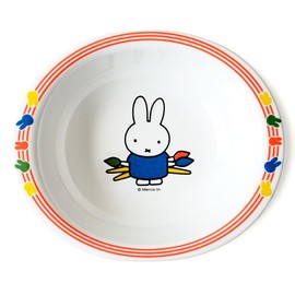 Miffy M-1303AAG Space Joy Children's Bowl, White, Approx. Width 5.6 x Depth 4.7 x Height 1.4 inches (14.2 x 12 x 3.6 cm)