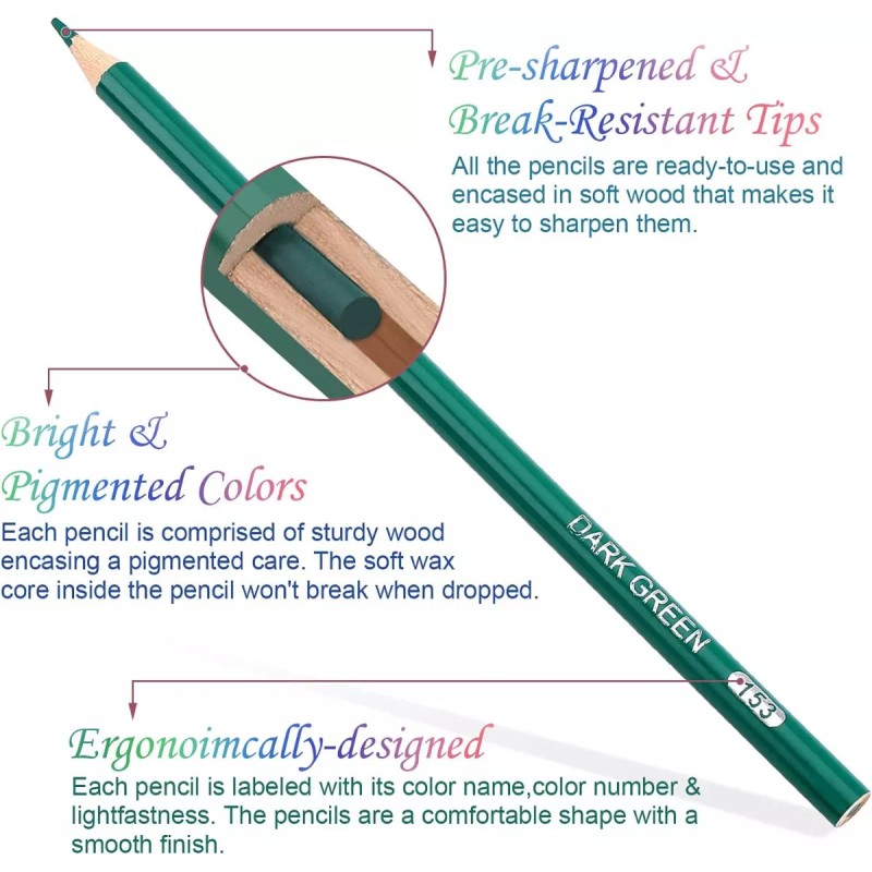 Nasjac Set De Arte Profesional Lápices De Colores Dibujo Kit