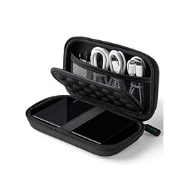 UGREEN Organizador Portátil, Bolsa para Disco Duro Externo 2.5" Accesorios Electrónicos con Doble Capa Acolchada, Estuche para Cables USB, Auriculares, Cargadores, Tarjetas