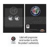 3D Sticker Alfa Romeo Logos, Black and White, Set of