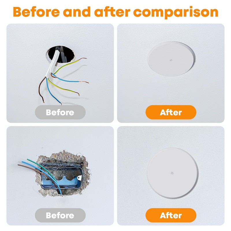 WunoShop 1 Pcs Ceiling Cover Plate, 5 inch Round Outlet