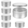 Qianyu 6 Pcs 2.7oz Aluminum Tin Cans with Screw Lid