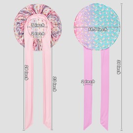 choshion choshion Kids Bonnet for Girls, Satin Bonnet for Sleeping, One Size, Set of 2, Unisex-Kids, Hat