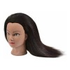 RONGXIHAIR Maniqui Cabeza Cabello Natural Negro 55 Cm Rongxihair
